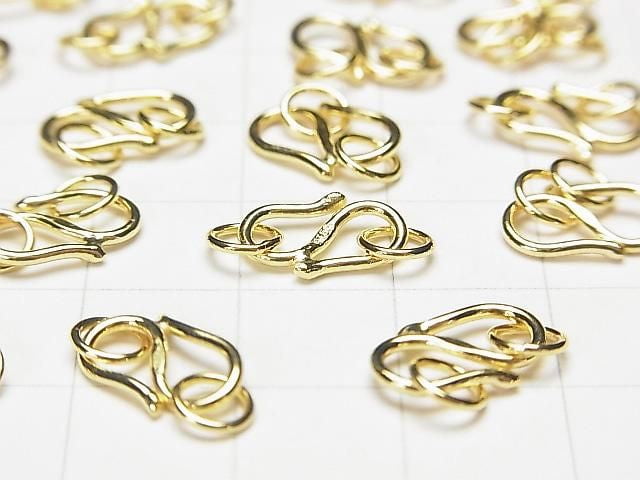 Silver 925 Jump Ring with S-hook, 8mm, 9mm, 11mm, 18KGP, 1pc