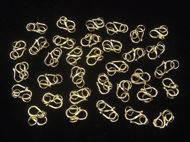 Silver 925 Jump Ring with S-hook, 8mm, 9mm, 11mm, 18KGP, 1pc