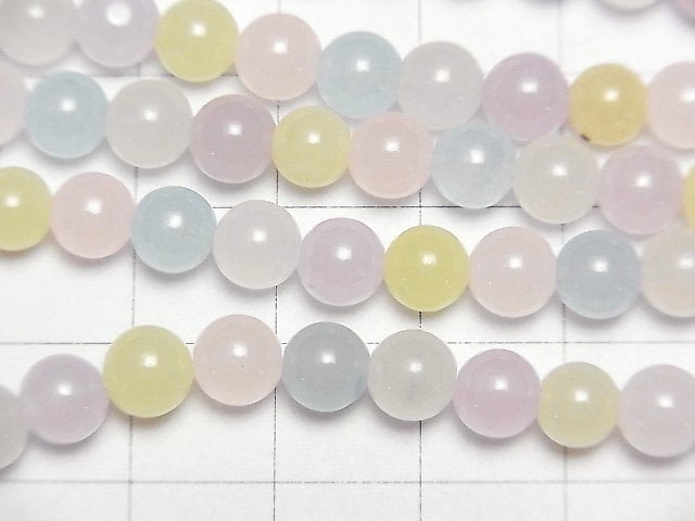 Multicolor Jade Round 6mm 1strand beads (aprx.15inch/36cm)