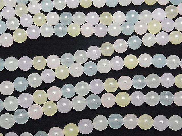 Multicolor Jade Round 8mm 1strand beads (aprx.15inch/36cm)
