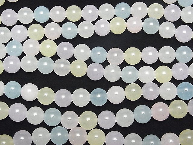 Multicolor Jade Round 10mm 1strand beads (aprx.15inch/35cm)