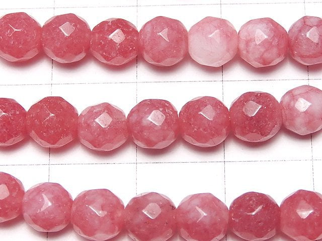 1strand $6.79! Red Jade 64 Faceted Round 6 mm 1strand beads (aprx.15 inch / 38 cm)