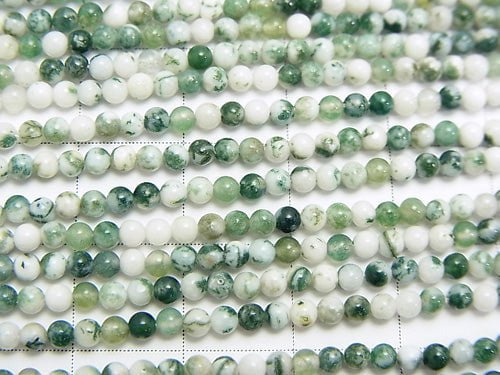 1strand $3.79! Tree Agate Round 2mm 1strand beads (aprx.15inch / 38cm)