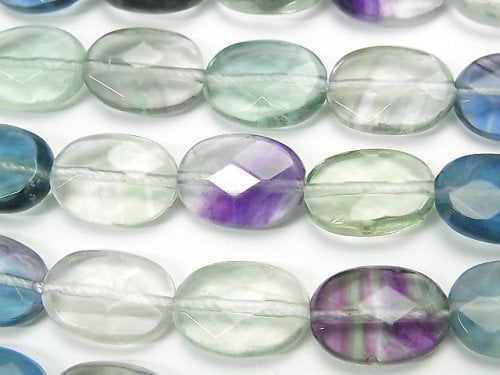 Fluorite, Oval Gemstone Beads