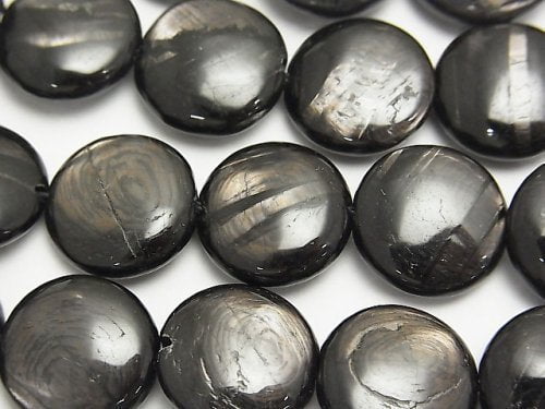 Coin, Hypersthene Gemstone Beads