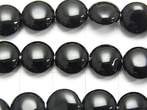 Onyx  Coin 10x10x5mm 1strand beads (aprx.15inch/38cm)