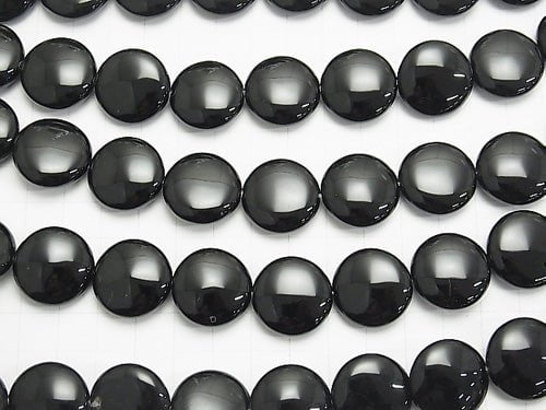 Onyx  Coin 20x20x7mm half or 1strand beads (aprx.15inch/38cm)