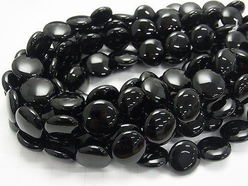 Onyx  Coin 20x20x7mm half or 1strand beads (aprx.15inch/38cm)