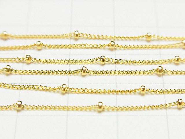 14KGF Station Chain 1.0mm [40cm][45cm][50cm][60cm][75cm] Necklace 1pc