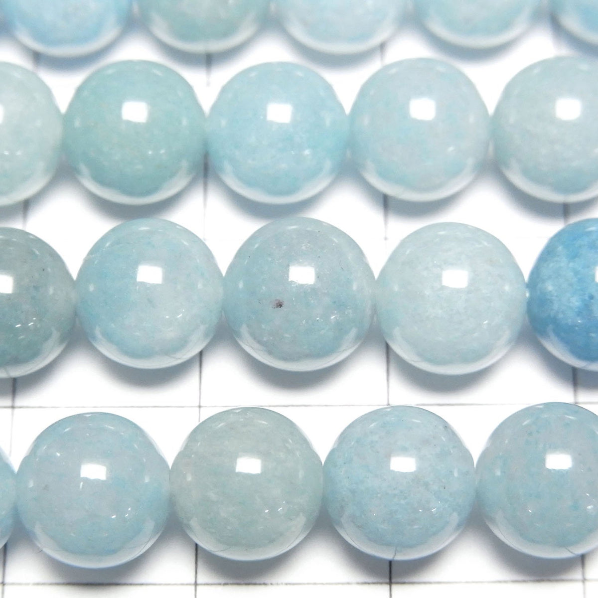 藍線石圓珠 8mm 1/4或1串珠子 (約15英吋/36公分)