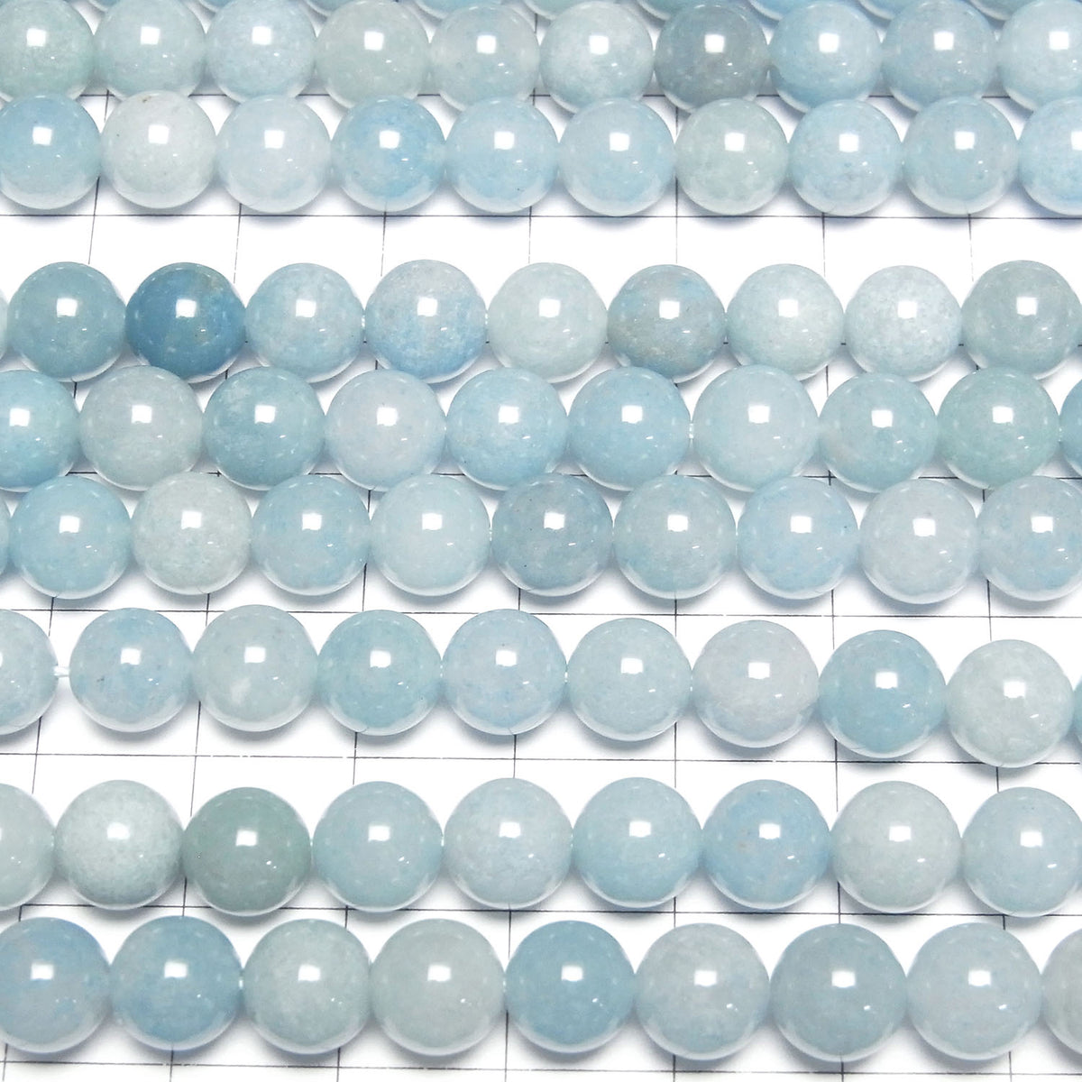 藍線石圓珠 8mm 1/4或1串珠子 (約15英吋/36公分)