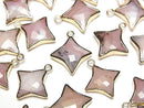 [Video] Pink Opal Sparkle Star Charm Gold color 2pcs
