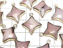 [Video] Pink Opal Sparkle Star Charm Gold color 2pcs