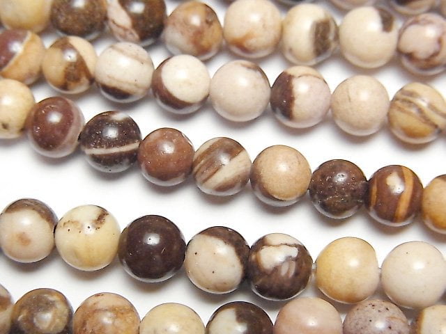 [Video] Cappuccino Jasper Round 6mm 1strand beads (aprx.15inch/36cm)