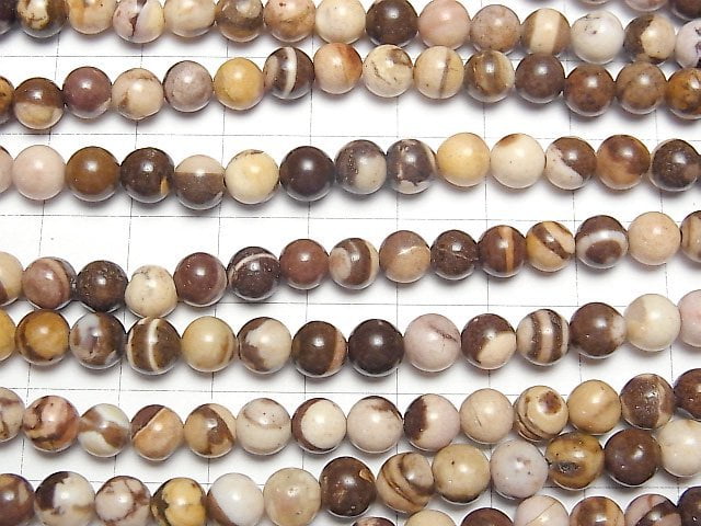 [Video] Cappuccino Jasper Round 6mm 1strand beads (aprx.15inch/36cm)