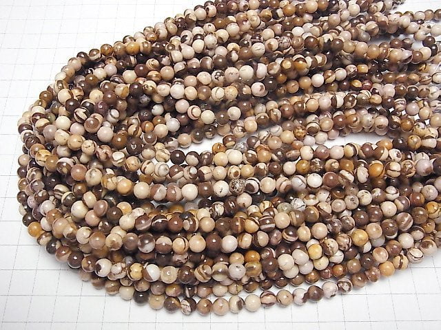 [Video] Cappuccino Jasper Round 6mm 1strand beads (aprx.15inch/36cm)