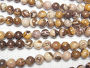 [Video]Cappuccino Jasper Round 8mm 1strand beads (aprx.15inch/36cm)