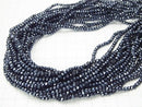 1strand $1.79! Glass Beads  Faceted Button Rondelle 3x3x2mm navy 1strand beads (aprx.13inch / 33cm)