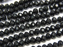 1strand $1.79! Glass Beads  Faceted Button Rondelle 3 x 3 x 2 mm Black 1 strand beads (aprx.15 inch / 38 cm)