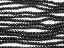 1strand $1.79! Glass Beads  Faceted Button Rondelle 3 x 3 x 2 mm Black 1 strand beads (aprx.15 inch / 38 cm)