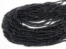 1strand $1.79! Glass Beads  Faceted Button Rondelle 3 x 3 x 2 mm Black 1 strand beads (aprx.15 inch / 38 cm)