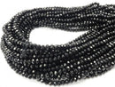1strand $2.39! Glass Beads  Faceted Button Rondelle 6 x 6 x 4 mm Black 1 strand beads (aprx.17 inch / 42 cm)