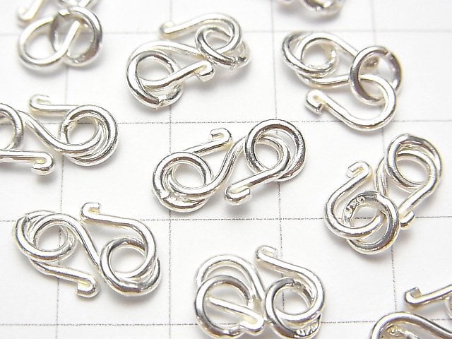 Karen Silver Jump Ring with S Hook 12x6mm White Silver 1pc
