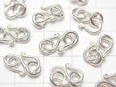 Karen Silver Jump Ring with S Hook 12x8mm White Silver 1pc