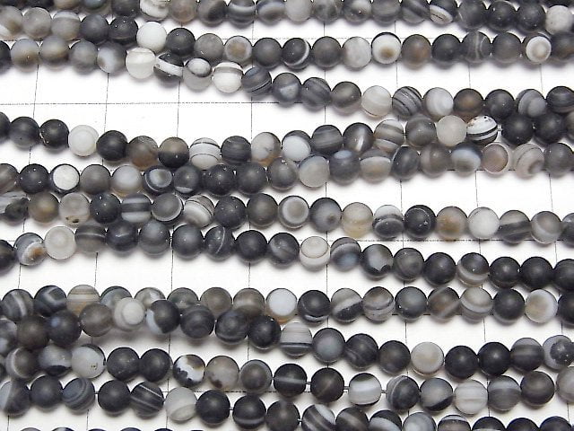 [Video] 1strand $6.79! Frost Tibetan Agate (Eye Agate) Round 4mm 1strand beads (aprx.15inch / 36cm)