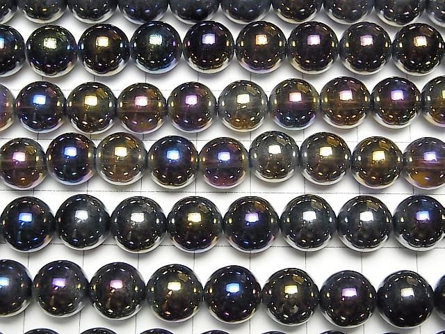[Video] Flash, Smoky Quartz Round 10mm half or 1-strand beads (approx. 15 inches/38 cm)