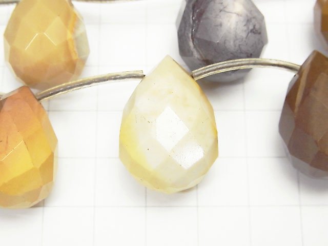 [Video]Mookaite  Faceted Drop 24x17x17 half or 1strand beads (aprx.15inch/38cm)