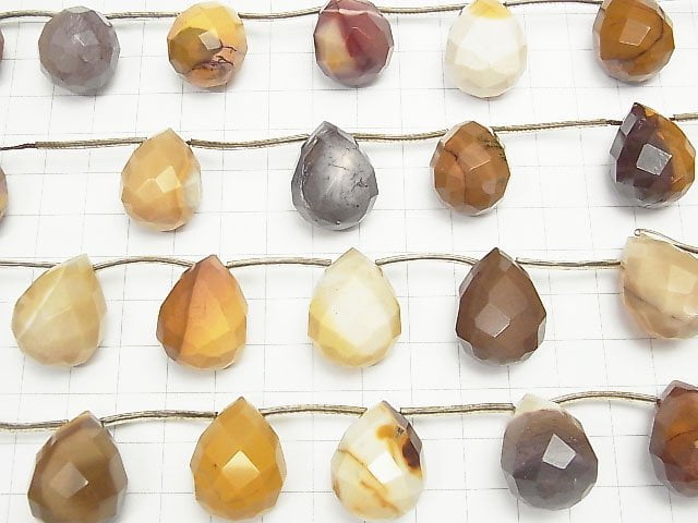 [Video]Mookaite  Faceted Drop 24x17x17 half or 1strand beads (aprx.15inch/38cm)