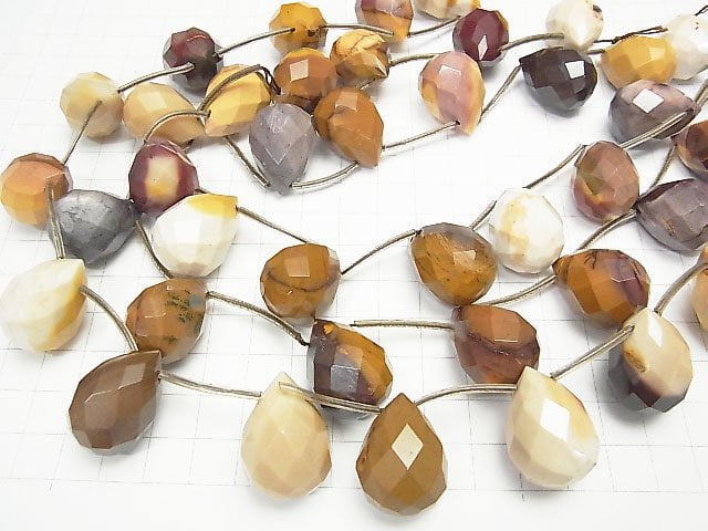 [Video]Mookaite  Faceted Drop 24x17x17 half or 1strand beads (aprx.15inch/38cm)