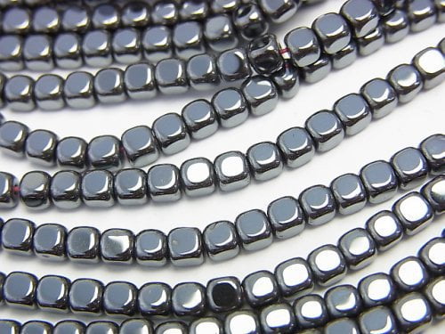 Cube, Hematite Gemstone Beads