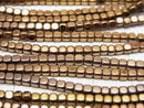 1strand $3.79! Hematite Cube 2x2x2mm Bronze Coating 1strand beads (aprx.15inch / 37cm)