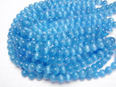 [Video] Blue color Cat's Eye Round 11mm 1strand beads (aprx.13inch/33cm)