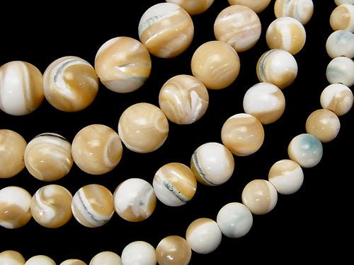 [Video] Mother of Pearl MOP Green Mix Round 6 mm, 8 mm, 10 mm, 12 mm 1 strand