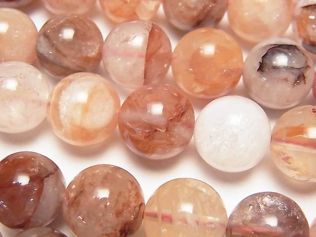 [Video] Red Hematoid Quartz Round 12mm half or 1strand beads (aprx.15inch/36cm)