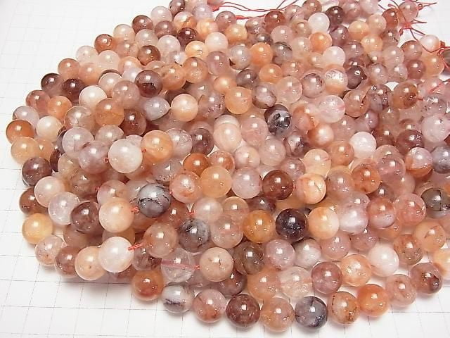 [Video] Red Hematoid Quartz Round 12mm half or 1strand beads (aprx.15inch/36cm)