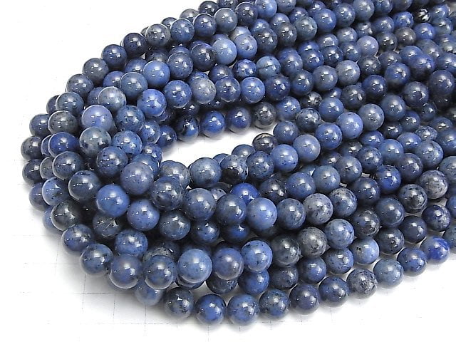 Dumortierite AA++ Round 10mm half or 1strand beads (aprx.15inch/36cm)