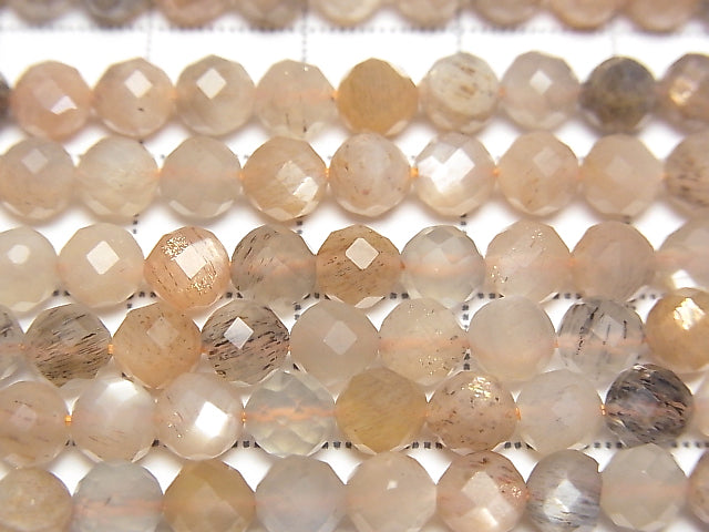 High Quality! 1strand $11.79! Multi Color Moonstone AAA Faceted Round 5mm 1strand beads (aprx.15inch / 38cm)