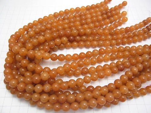 [Video] Orange Aventurine Round 8.5mm 1strand beads (aprx.15inch/36cm)