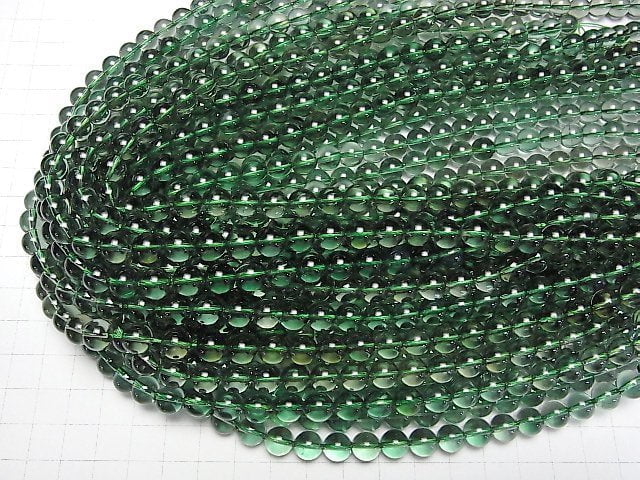 [Video] Green Quartz Round 8mm half or 1strand beads (aprx.15inch/38cm)