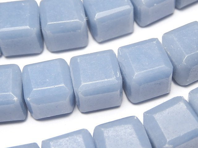 Angelite, Cube Gemstone Beads