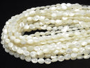 High Quality White Shell (Silver-lip Oyster )AAA Faceted Oval 10x8mm 1/4 or 1strand beads (aprx.15inch/38cm)