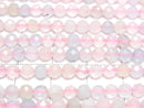 [Video] High Quality! Beryl mix AA++ Faceted Round 4mm 1strand beads (aprx.15inch/37cm)