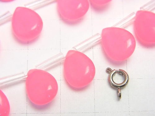 1strand $6.79! Pink Jade Pear shape 12x8x4mm 1strand beads (aprx.15inch / 38cm)