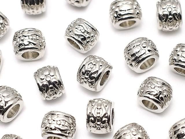 Metal parts Rondelle 7x7x5mm Silver color 5pcs