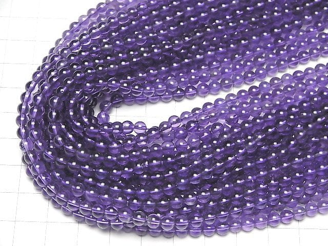 [Video] High quality Amethyst AAA Round 4.5mm 1strand beads (aprx.15inch/36cm)