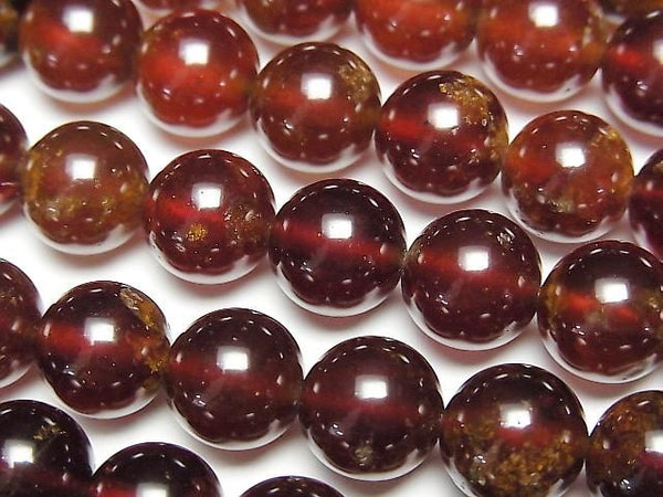[Video] Hessonite Garnet AA++ Round 10mm half or 1strand beads (approx. 15 inches/36 cm)
